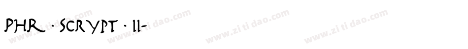 PHR Scrypt II字体转换
